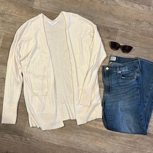 Cream Cardigan Sweater